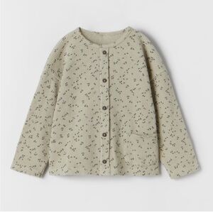 • Zara • Floral Waffle Knit Top 12/18m nwt